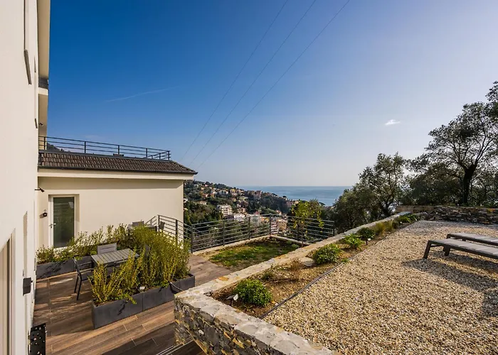 Apartament - Attico Vista Mare Con Terrazza E Piscina Rapallo